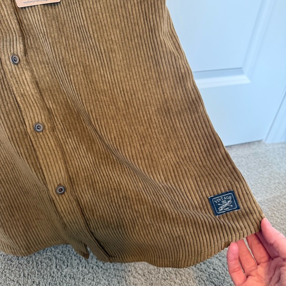 NWT Weatherproof Brown Corduroy Shirt, S - Picture 5 of 9